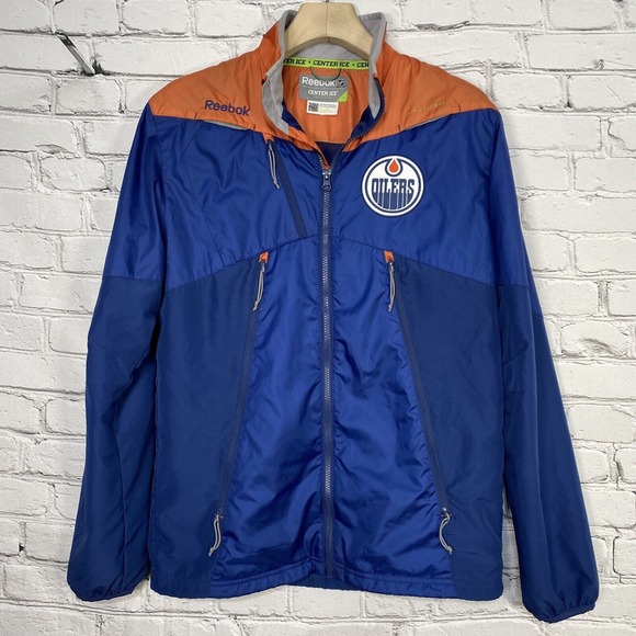Edmonton Oilers NHL Reebok Center Ice KINETIC FIT Jacket Size S Hockey‎ Zip Vent - Picture 1 of 16